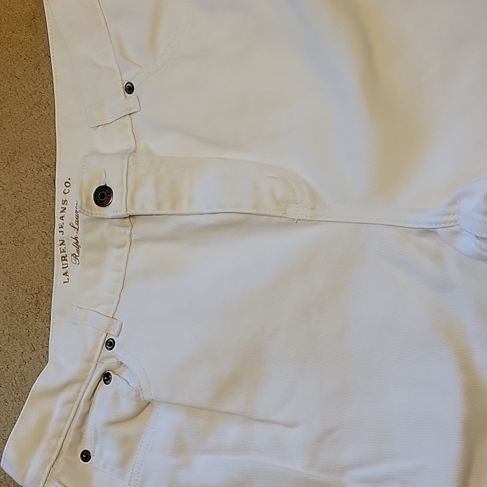 Lauren Jeans Co Denim Bermuda Shorts White 14 - Picture 2 of 6